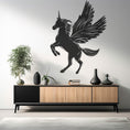 Load image into Gallery viewer, Magical Unicorn Wall Art, Mid Flight Design Metal Decor
