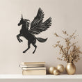 Load image into Gallery viewer, Magical Unicorn Wall Art, Mid Flight Design Metal Decor
