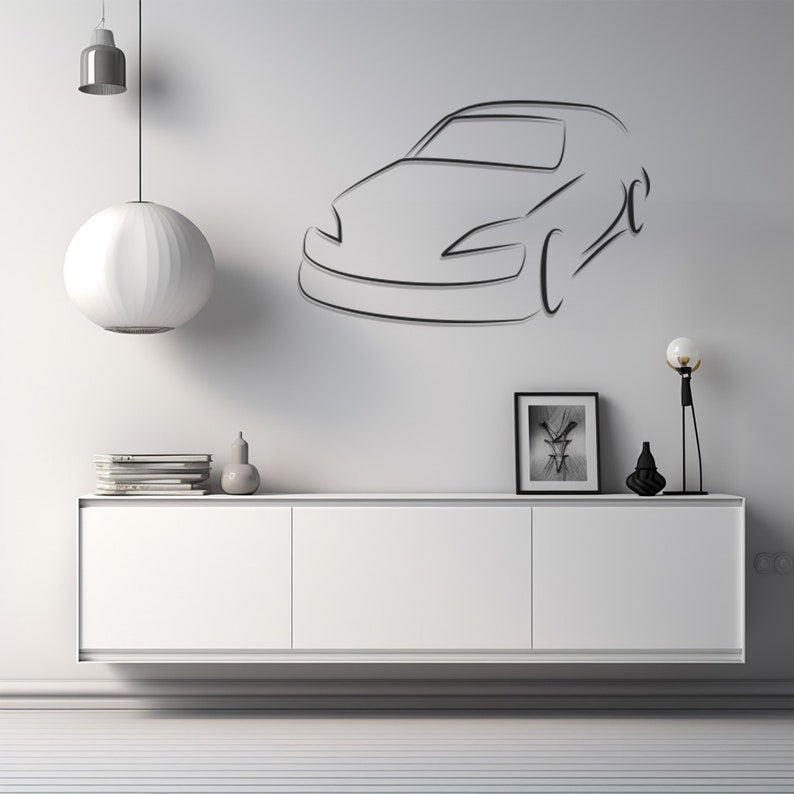 Modern Car Design Wall, Wall Decor, Metal Wall art