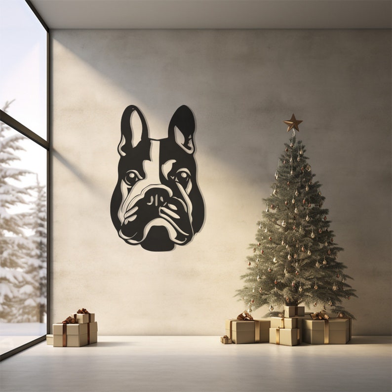 French Bulldog Metal Wall Art, Modern Pet Decor