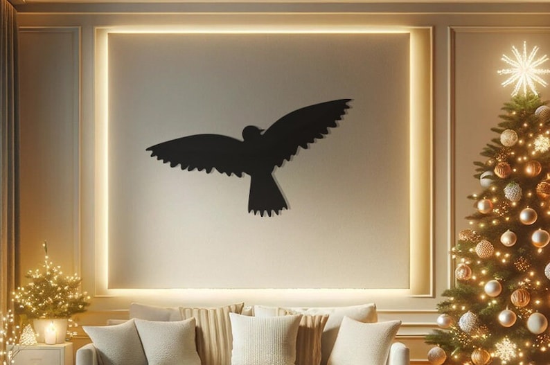 Modern Bird Silhouette Wall, Wall Decor, Metal Wall art