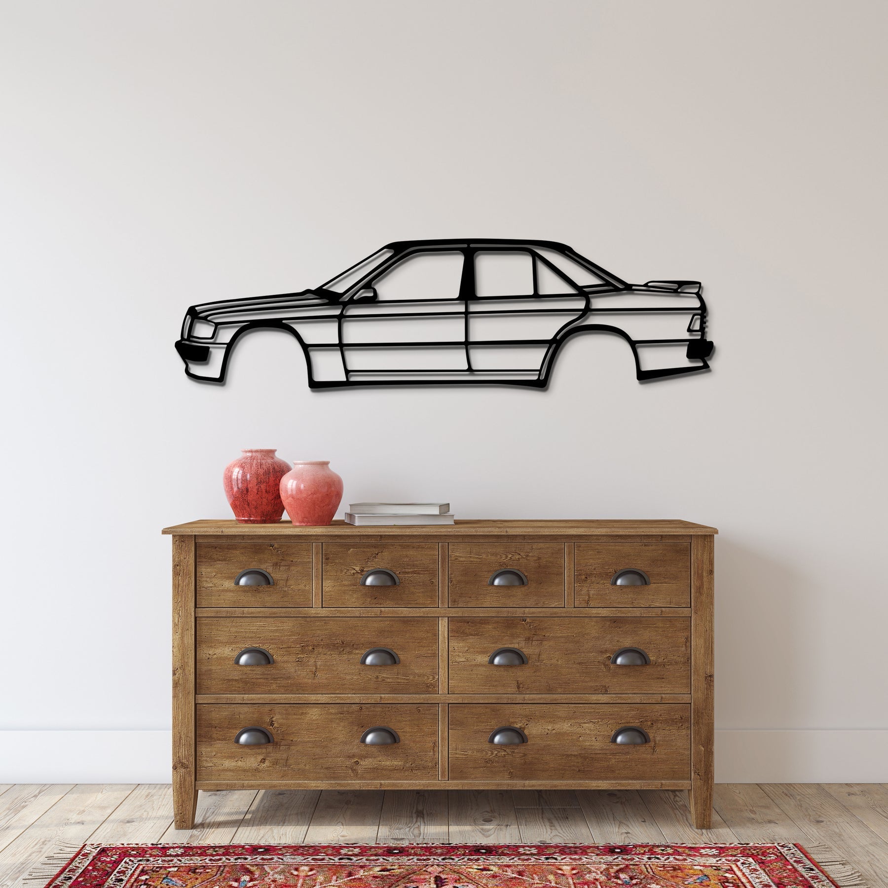 Mercedes 190E Metal Silhouette