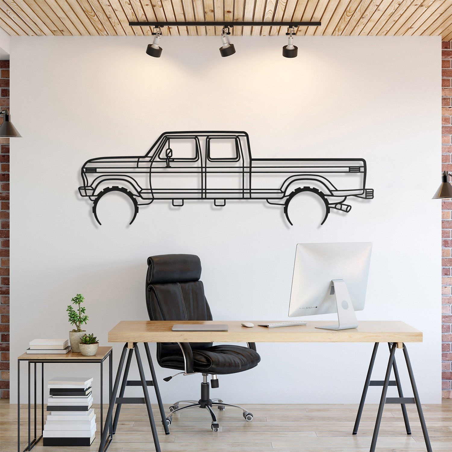 1976 F 350 Metal Silhouette, Wall Decor, Metal Wall art