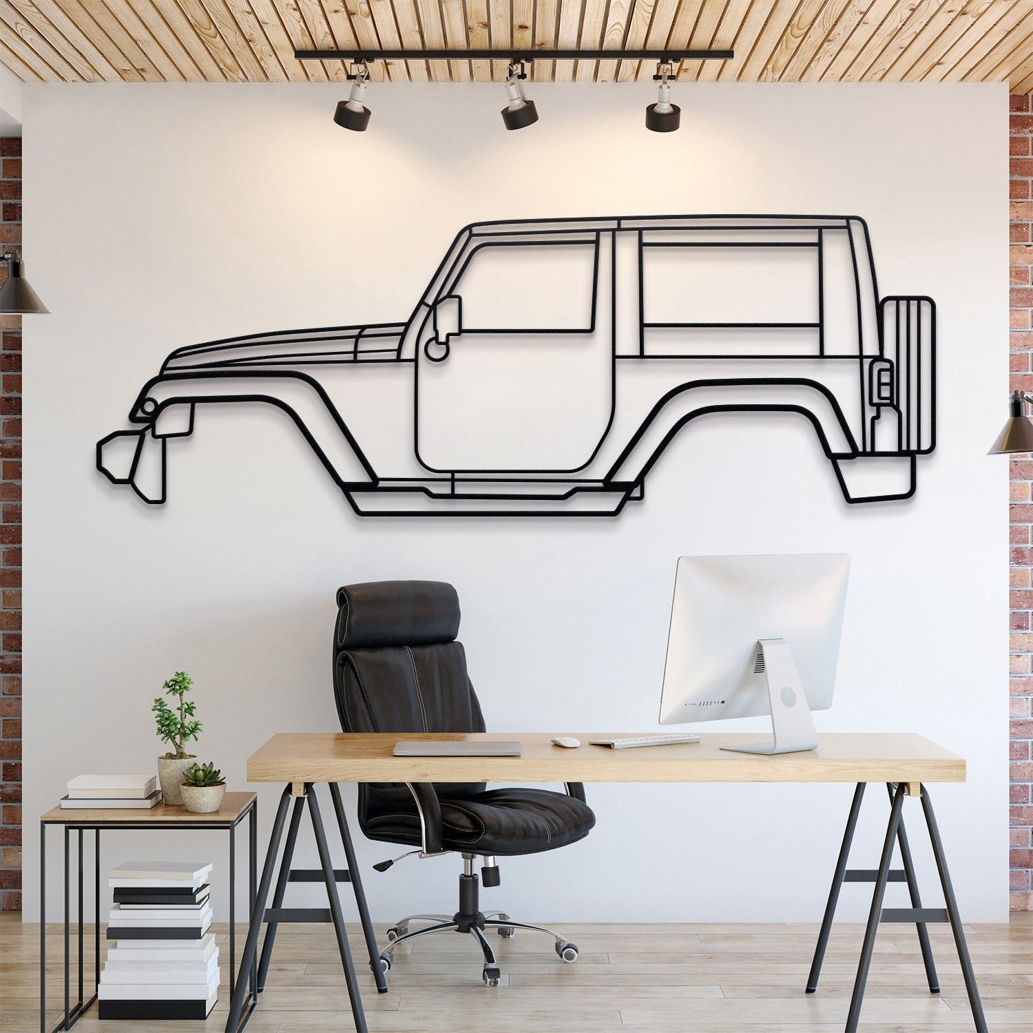 2007 Wrangler JK (3rd Gen) Metal Silhouette, Metal Wall art