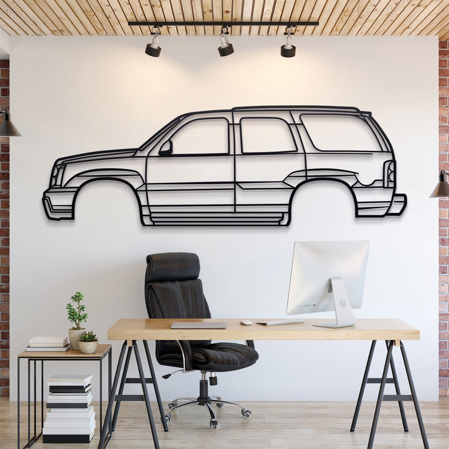 2002 Escalade 2nd Gen Metal Silhouette, Wall Decor, Metal Wall art