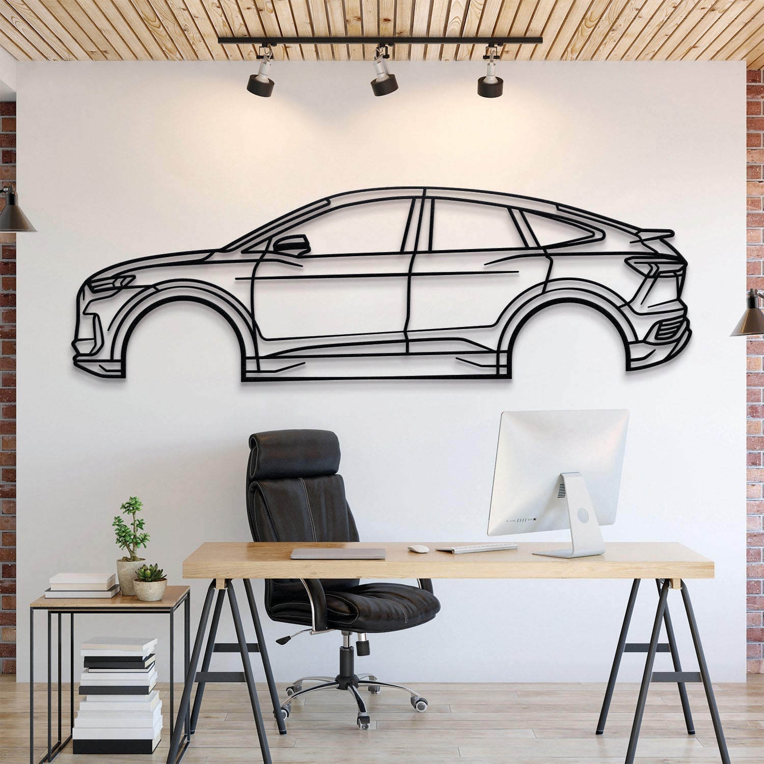 2022 Q4 Sportback e tron 1st Gen Metal Silhouette, Metal Wall art