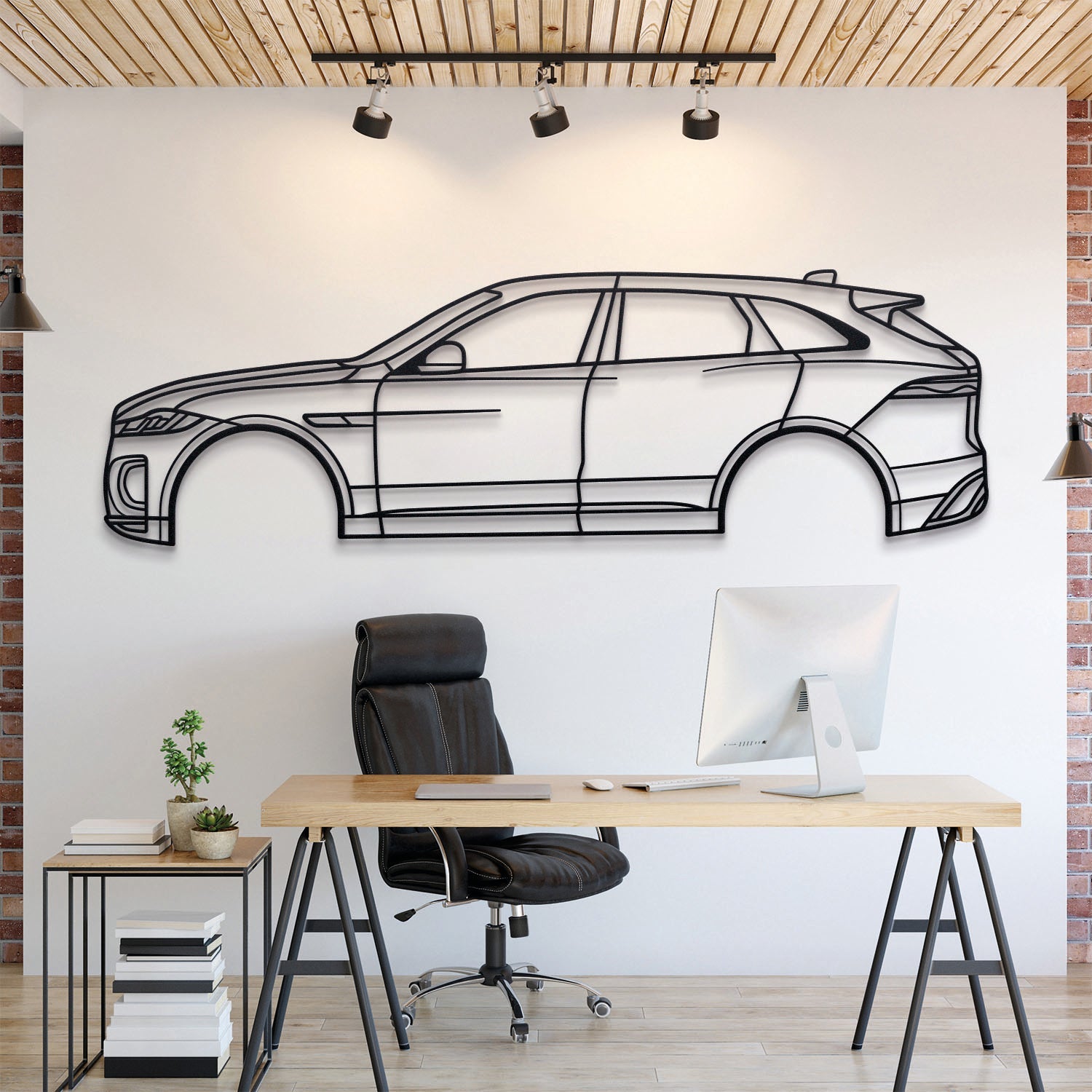 2017 F Pace 1st Gen Metal Silhouette, Wall Decor, Metal Wall art