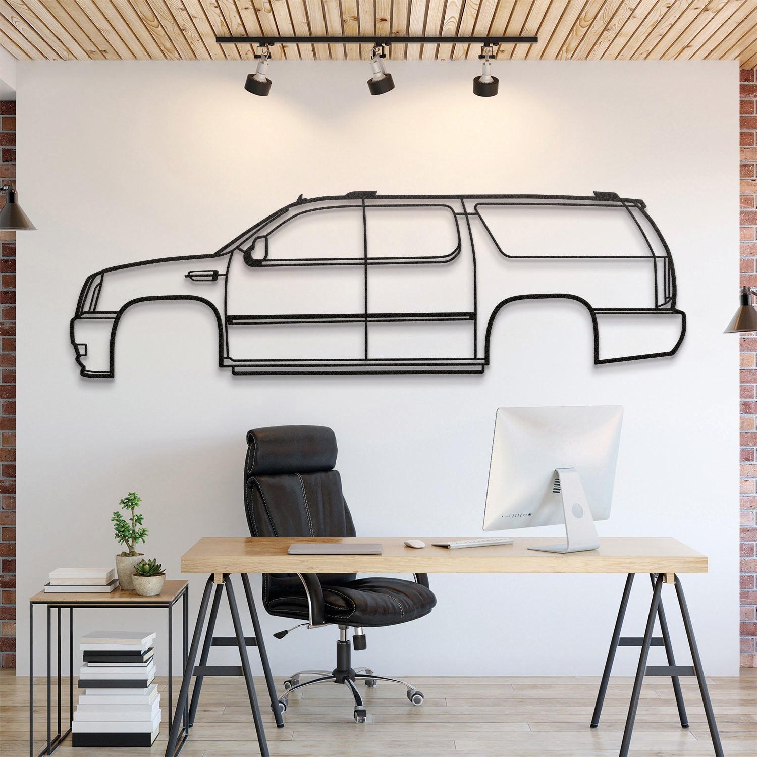 2007 Escalade ESV 3rd Gen Metal Silhouette, Wall Decor, Metal Wall art