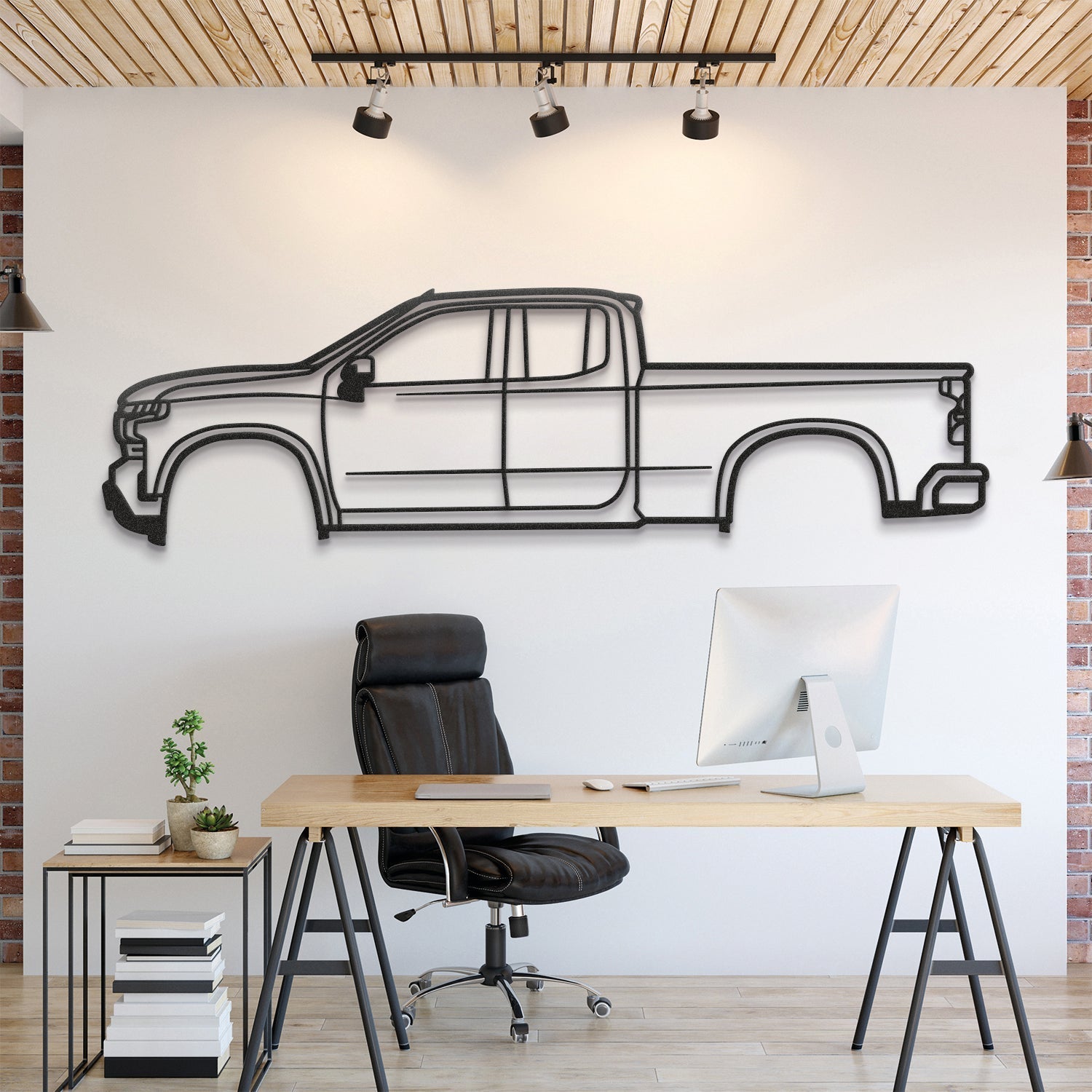 2020 Silverado 2500HD 4th Gen Metal Silhouette, Metal Wall art