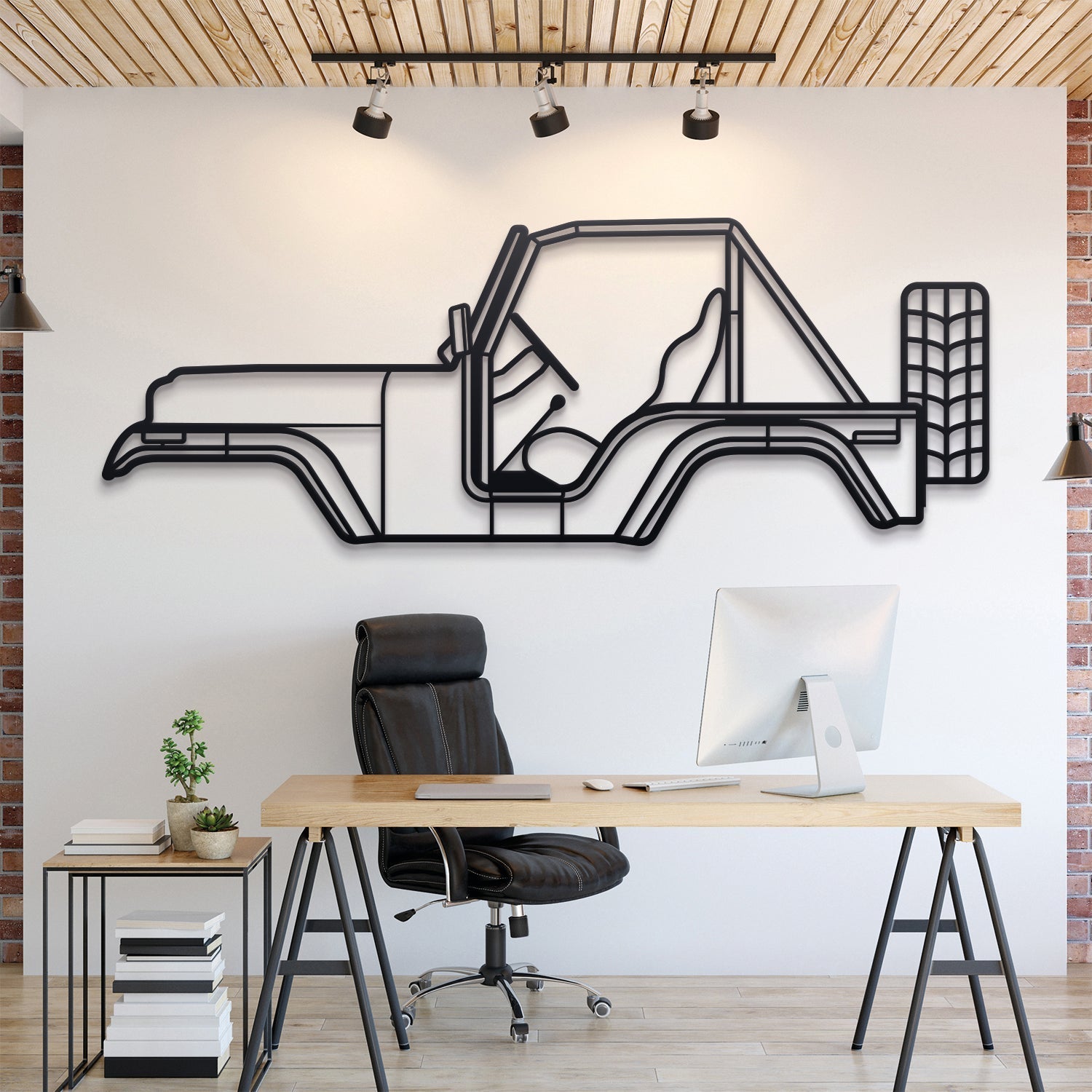 1976 CJ5 Renegade Metal Silhouette, Wall Decor, Metal Wall art