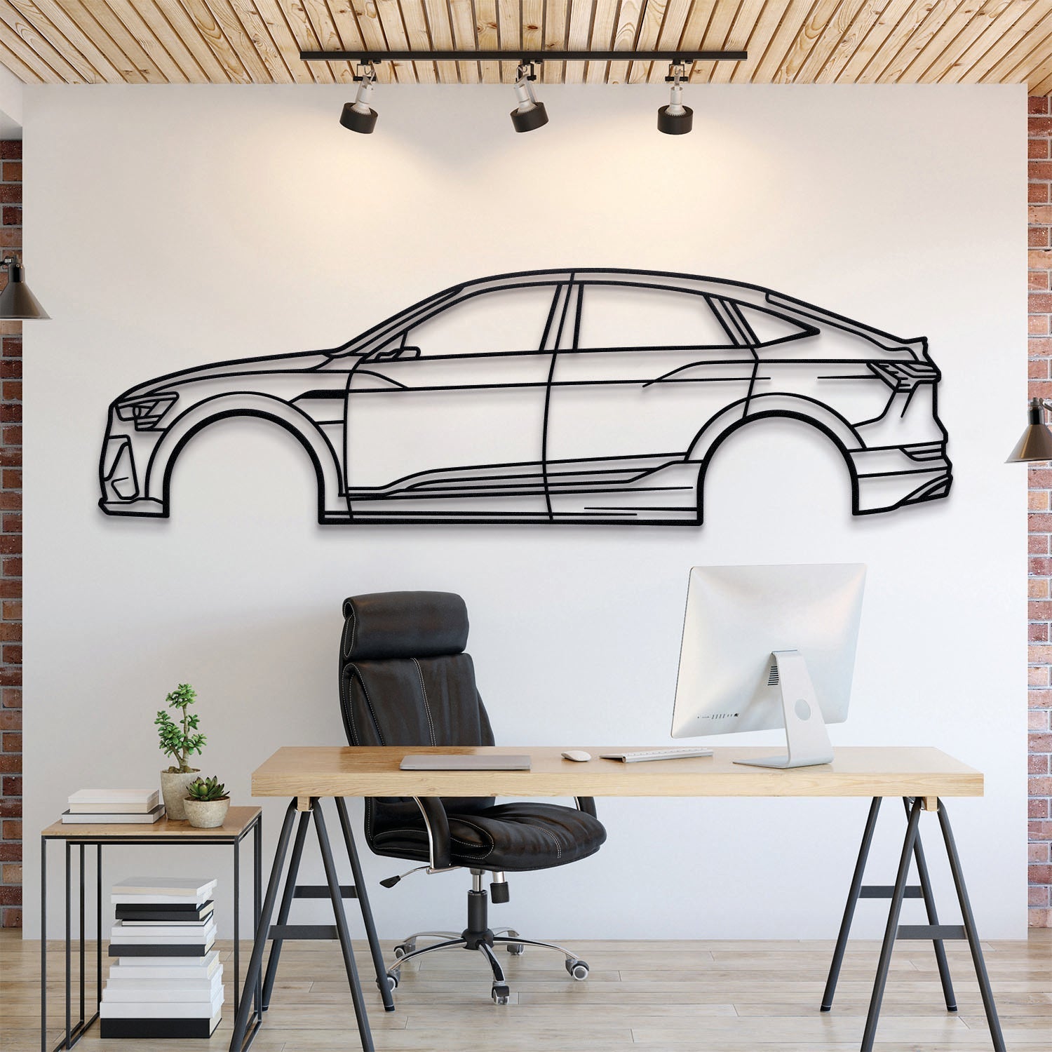 2020 e tron Sportback 1st Gen Metal Silhouette, Metal Wall art