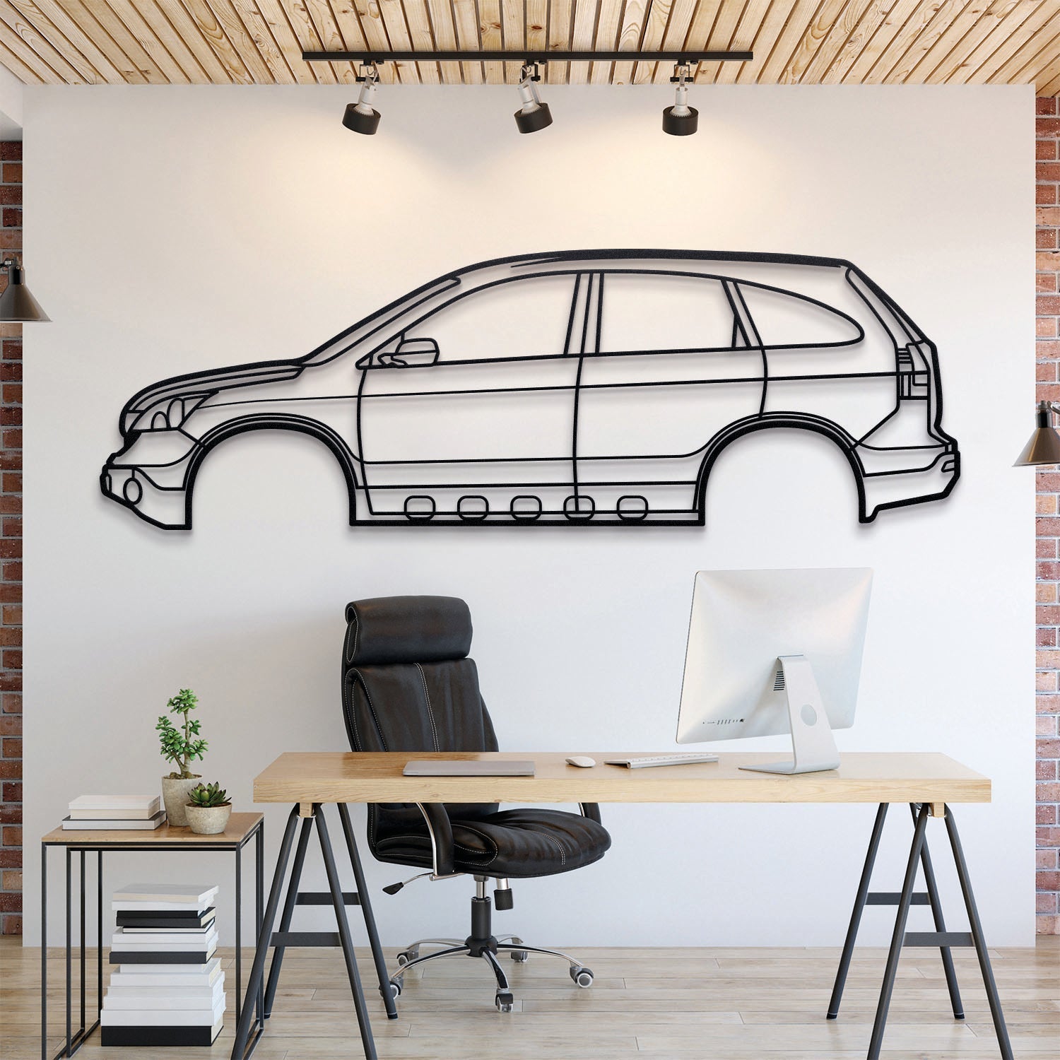 2007 CR V 3rd Gen Metal Silhouette, Wall Decor, Metal Wall art