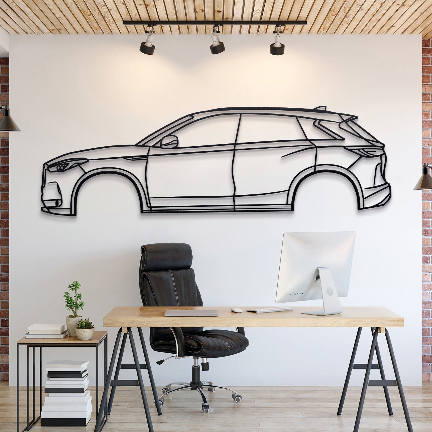 2019 QX50 2nd Gen (J55) Metal Silhouette, Wall Decor, Metal Wall art