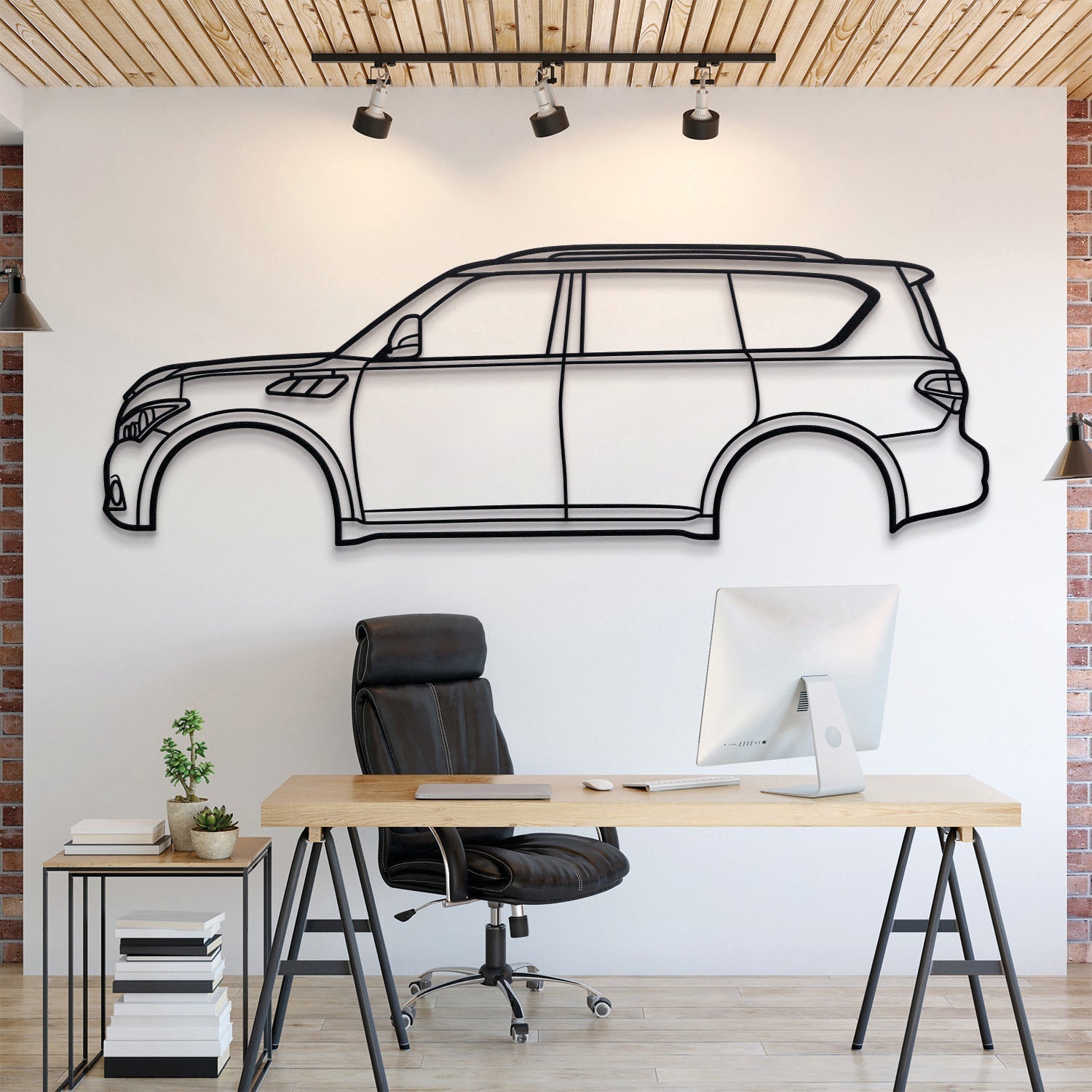 2014 QX80 1st Gen (Z62) Metal Silhouette, Wall Decor, Metal Wall art