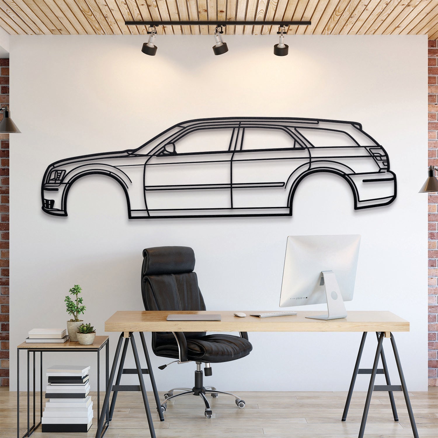 2008 Magnum SRT8 Wagon Metal Silhouette, Wall Decor, Metal Wall art