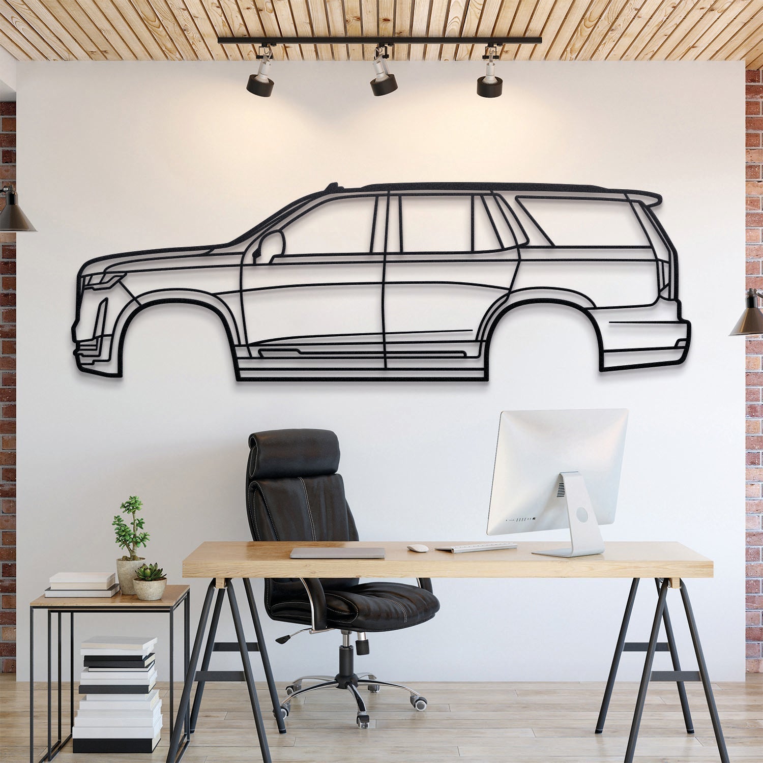 2021 Escalade 5th Gen Metal Silhouette, Wall Decor, Metal Wall art