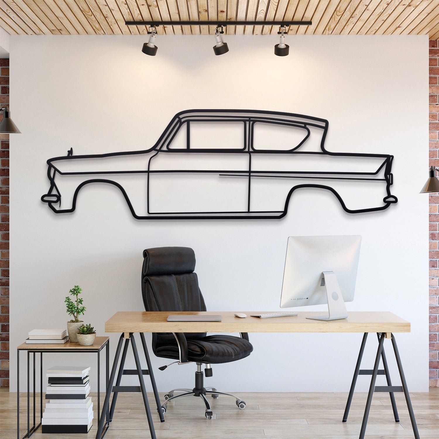 1959 Anglia 105E Metal Silhouette, Wall Decor, Metal Wall art