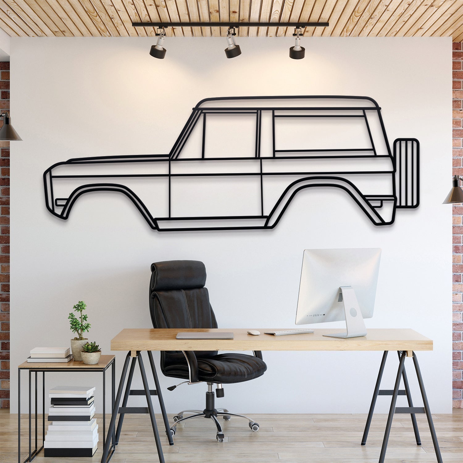 1975 Bronco Metal Silhouette, Wall Decor, Metal Wall art