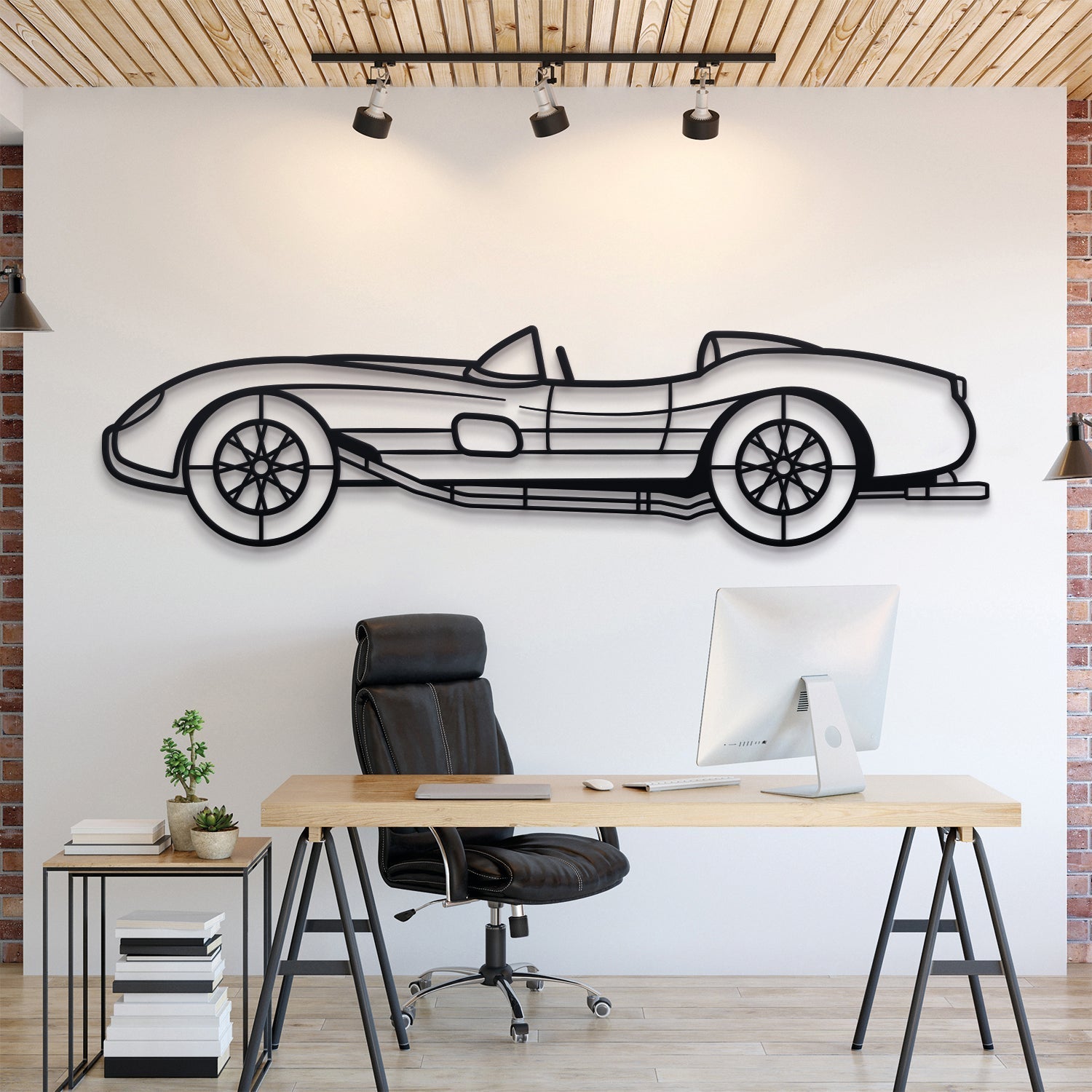 1957 250 Testa Rossa Metal Silhouette, Wall Decor, Metal Wall art