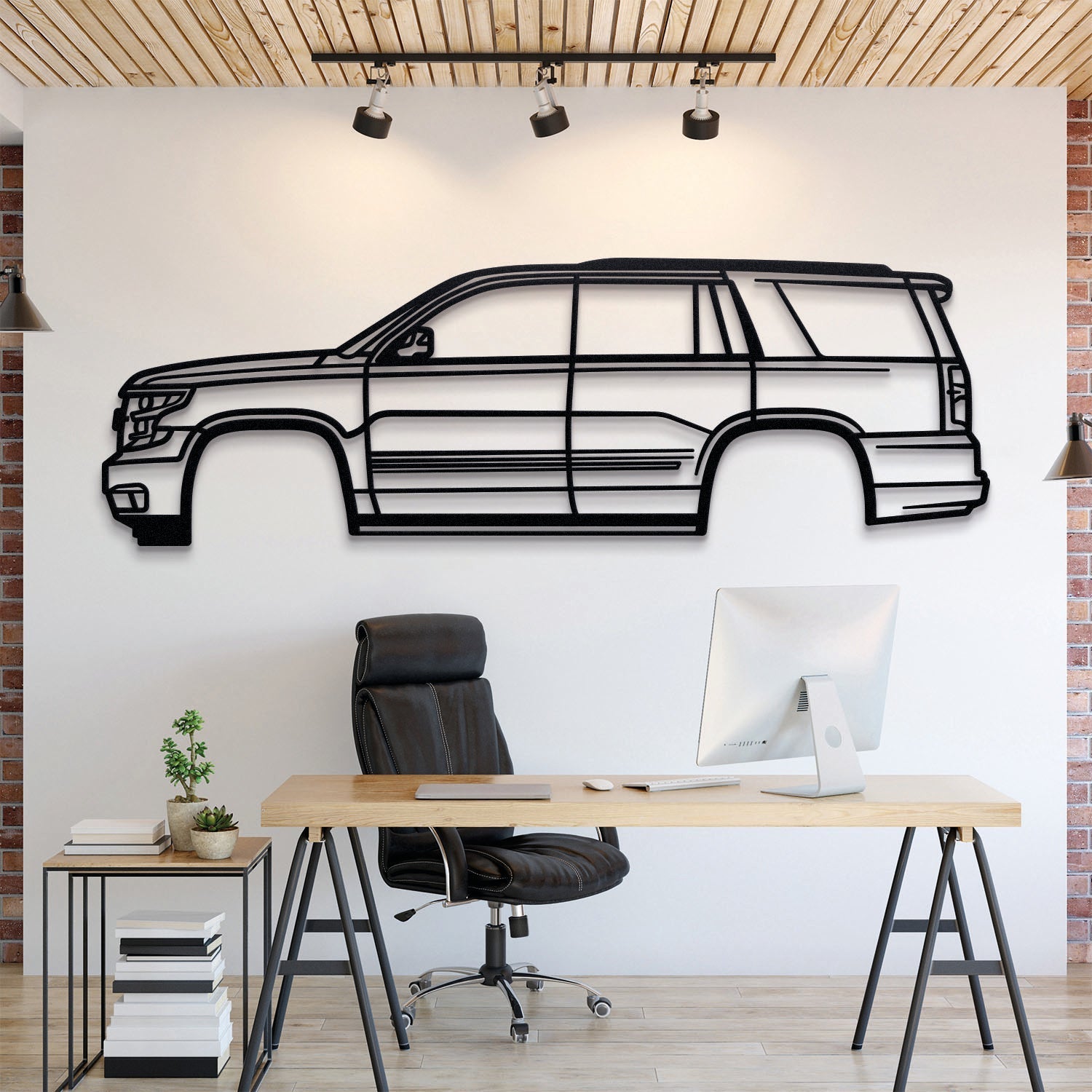 2015 Tahoe 4th Gen Metal Silhouette, Wall Decor, Metal Wall art