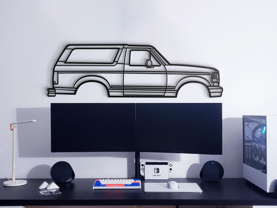 1992 Bronco 5th Gen Metal Silhouette