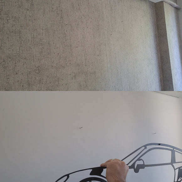 Mercedes CLS Moving Metal Wall Art - rotating wheel demo