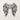 Front view of the angel wings and heart design on a plain wall