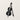 Front view of the cello and bow design on a plain white wall