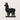 Front view of the fluffy Llama Silhouette Metal Wall Art
