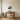 Geometric bowling wall art hanging in a living room