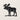 Front view of the geometric bull moose metal wall art