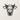 Front view of the low poly cow head