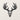 Front view of the geometric deer skull wall art
