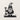 Front view of the black garden gnome wall art
