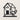 Front view of the geometric hen house design on a plain wall