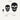 Skull wall art shown with size markers