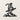 Front view of the geometric snowboarder jump wall art