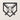 Front view of the home plate with crossed bats design on a plain wall