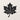 Front view of the maple leaf silhouette design on a plain wall