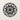 Front view of the mid century star mandala design on a plain wall