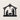 Front view of the nativity stable scene design on a plain wall