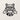 Front view of the peeking raccoon wall art on a plain background
