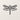 Front view of the simple dragonfly design on a plain wall