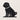 Front view of the sitting Pug Silhouette Metal Wall Art