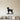 Metal wall art of a standing Weimaraner in solid silhouette on a base line