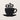Front view of the tea cup metal wall art with saucer and rising steam