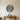 Round black steel zig zag wall art